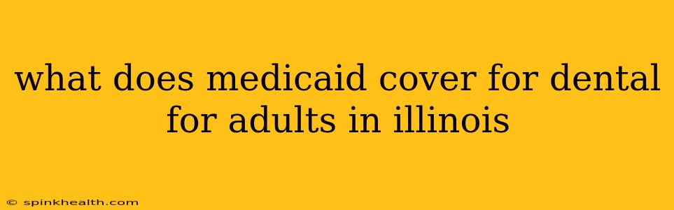 what does medicaid cover for dental for adults in illinois