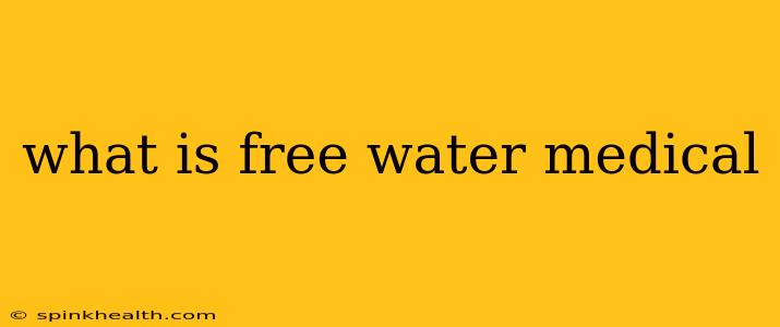 what is free water medical