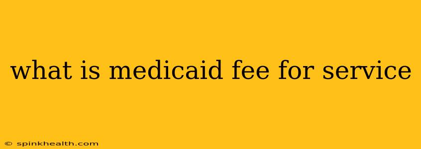what is medicaid fee for service