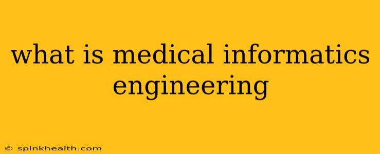 what is medical informatics engineering
