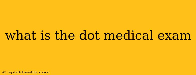 what is the dot medical exam