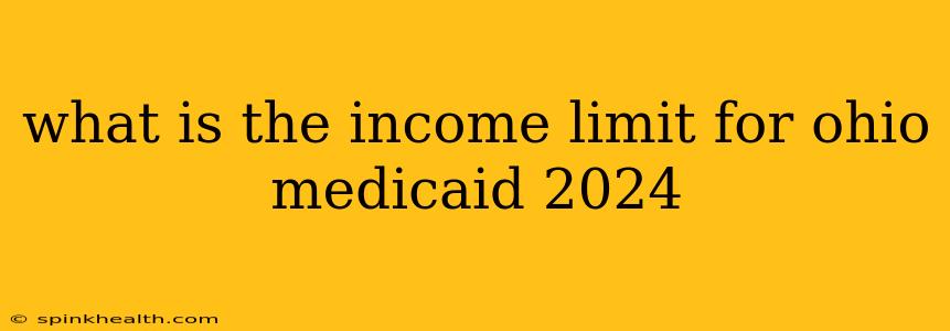 what is the income limit for ohio medicaid 2024