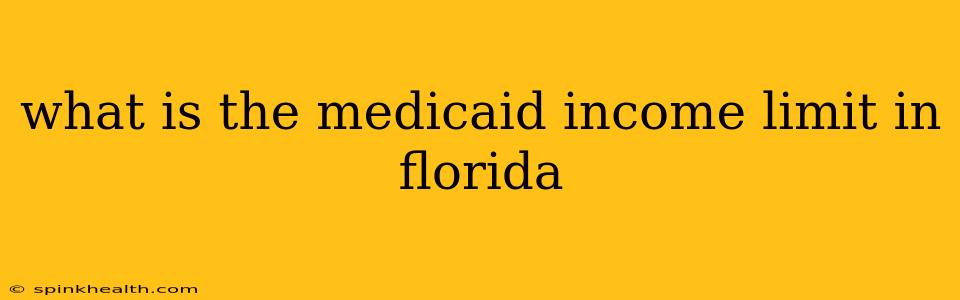 what is the medicaid income limit in florida