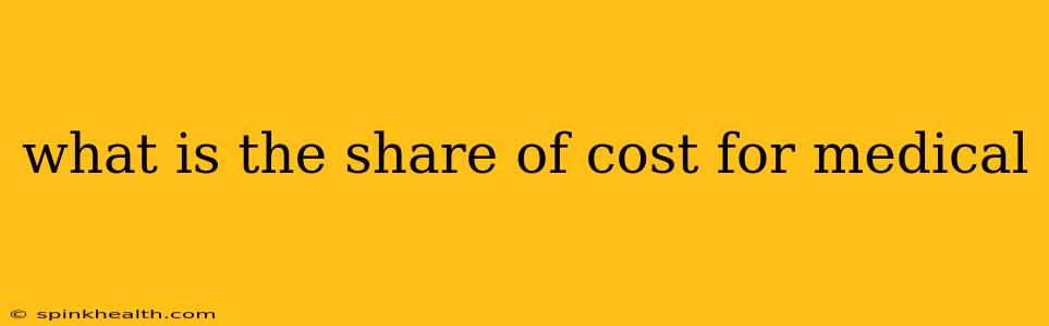 what is the share of cost for medical