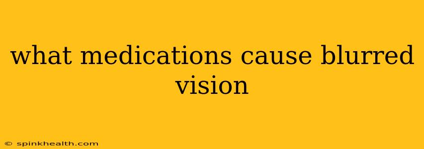 what medications cause blurred vision