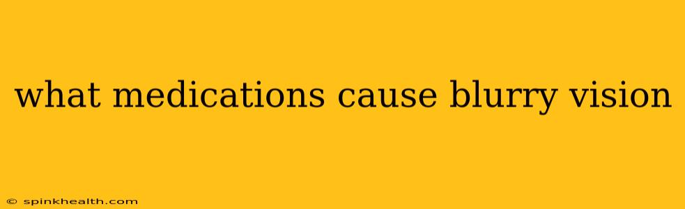 what medications cause blurry vision