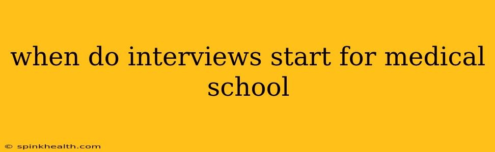 when do interviews start for medical school