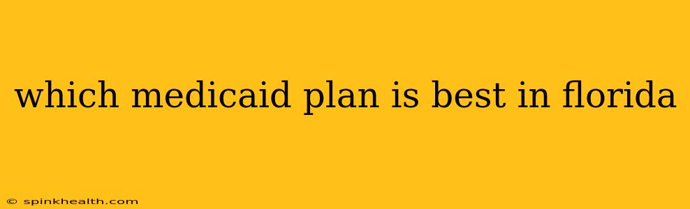 which medicaid plan is best in florida