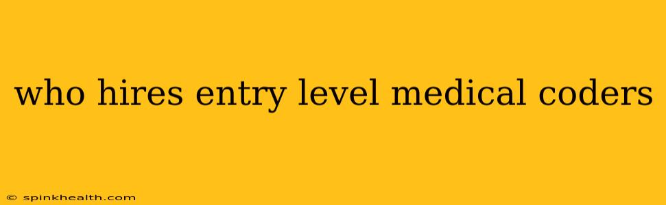 who hires entry level medical coders
