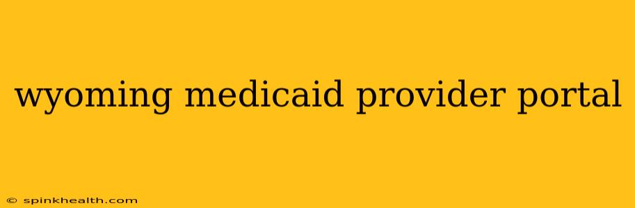 wyoming medicaid provider portal