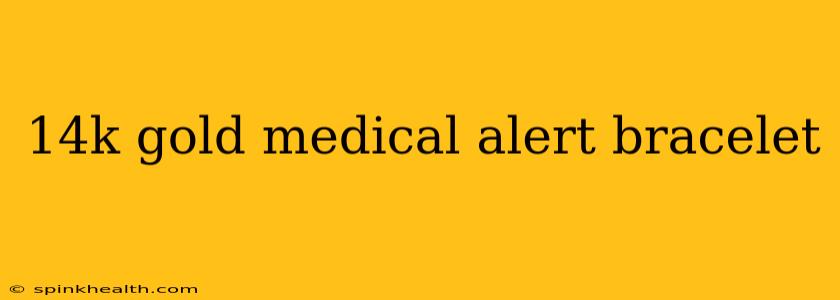 14k gold medical alert bracelet