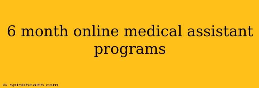 6 month online medical assistant programs