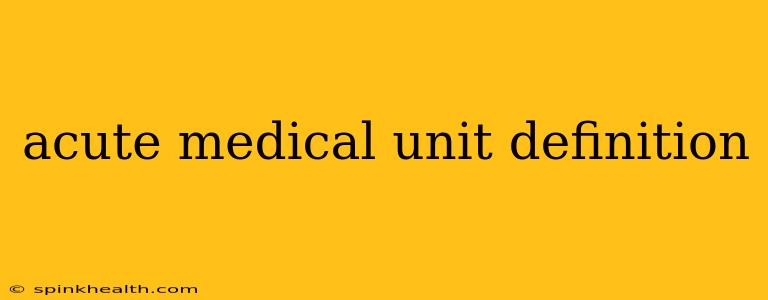 acute medical unit definition