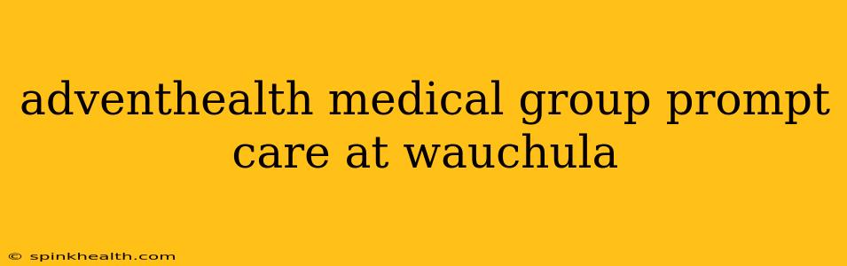 adventhealth medical group prompt care at wauchula