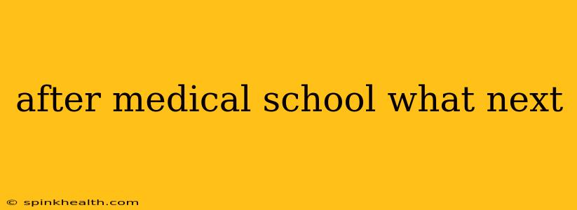 after medical school what next