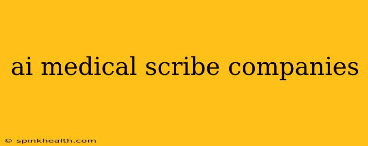 ai medical scribe companies