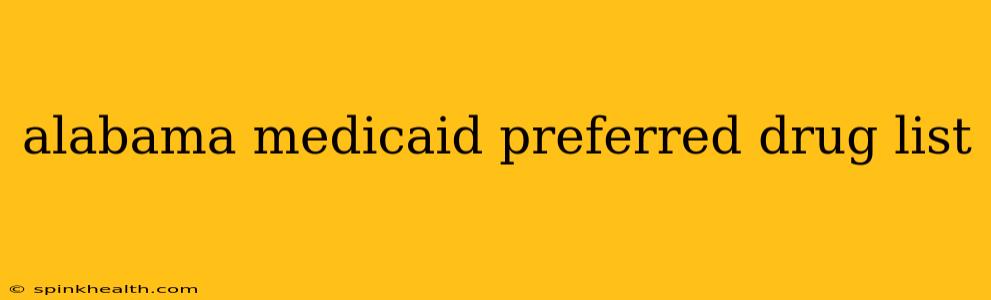 alabama medicaid preferred drug list