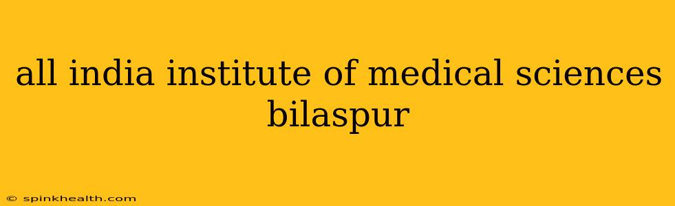 all india institute of medical sciences bilaspur