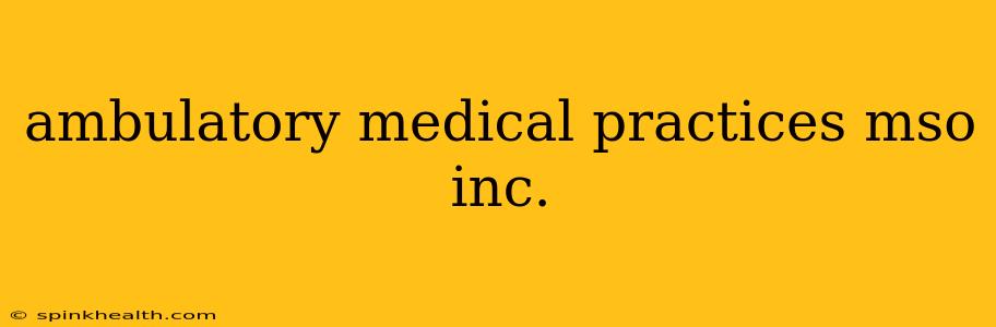 ambulatory medical practices mso inc.