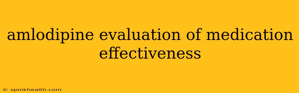 amlodipine evaluation of medication effectiveness