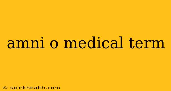 amni o medical term
