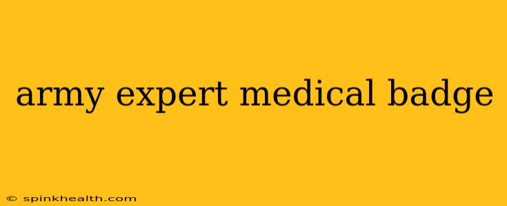 army expert medical badge