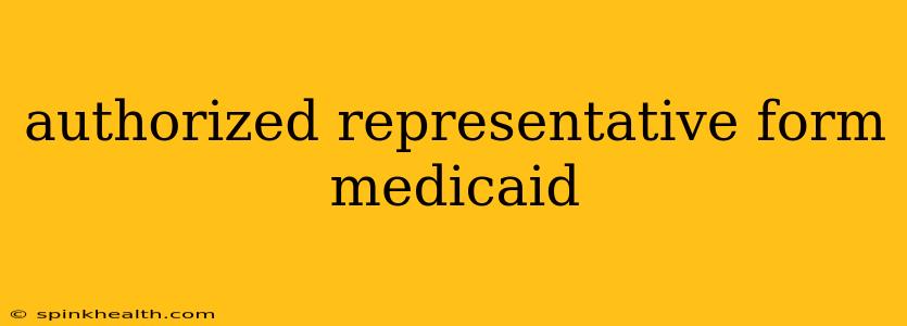 authorized representative form medicaid