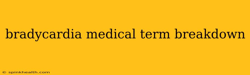 bradycardia medical term breakdown