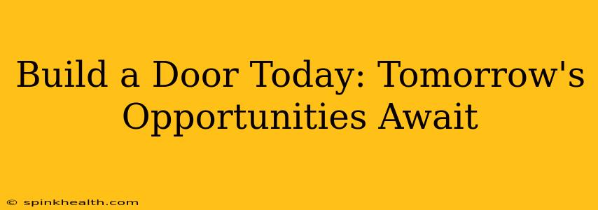 Build a Door Today: Tomorrow's Opportunities Await