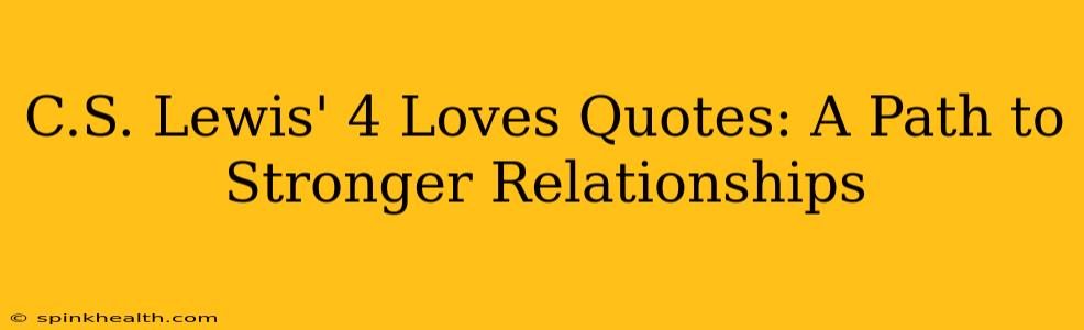 C.S. Lewis' 4 Loves Quotes: A Path to Stronger Relationships