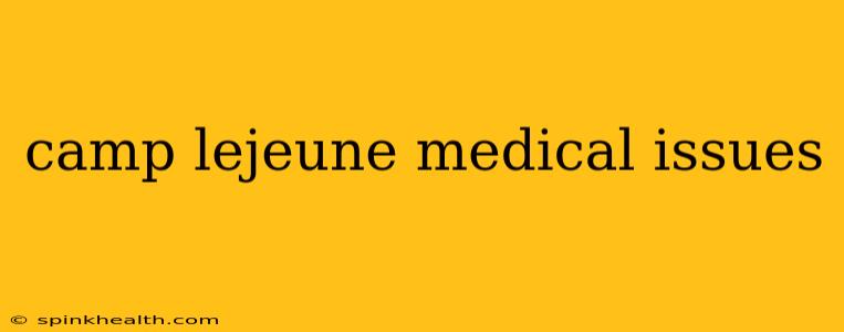camp lejeune medical issues