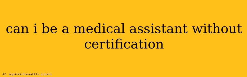 can i be a medical assistant without certification