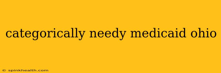categorically needy medicaid ohio