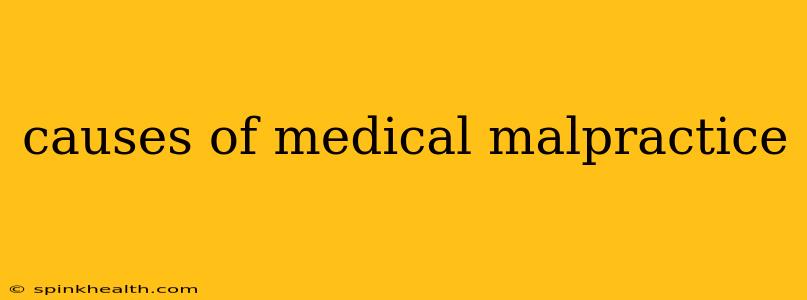 causes of medical malpractice