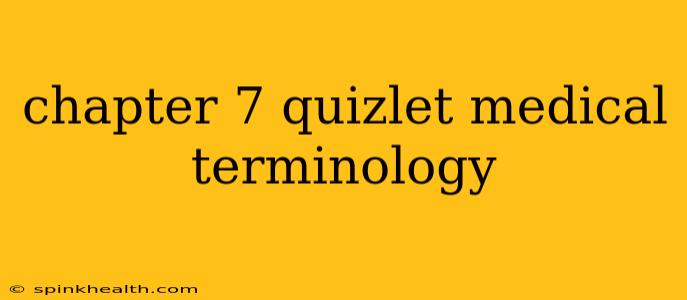 chapter 7 quizlet medical terminology