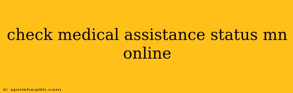 check medical assistance status mn online