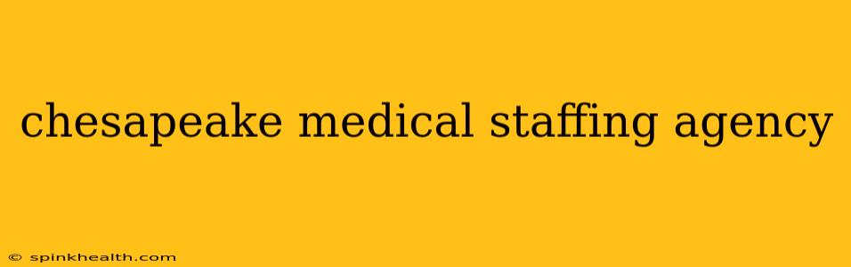 chesapeake medical staffing agency