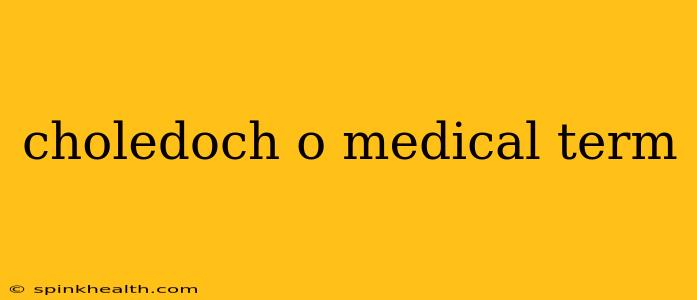choledoch o medical term