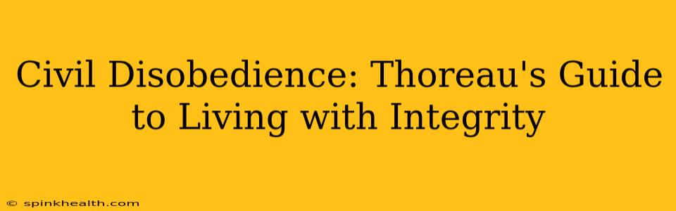 Civil Disobedience: Thoreau's Guide to Living with Integrity