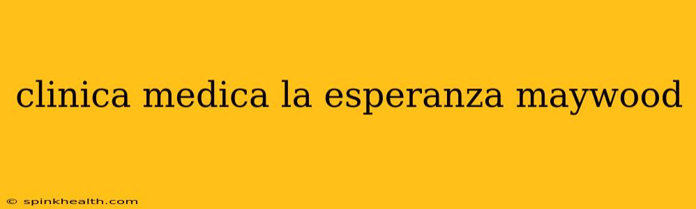 clinica medica la esperanza maywood