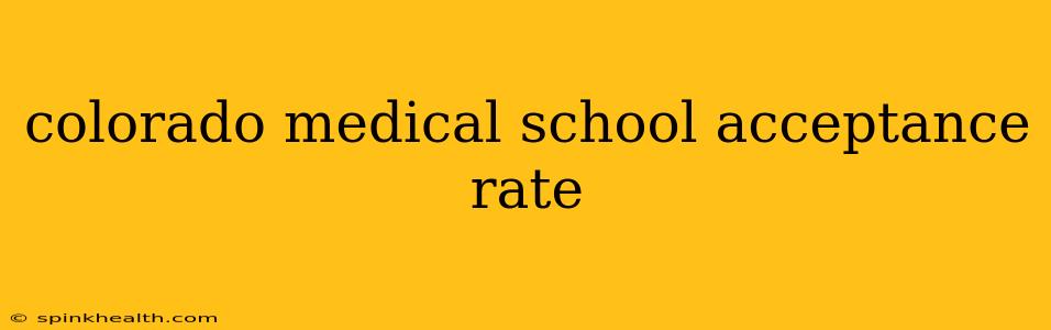 colorado medical school acceptance rate