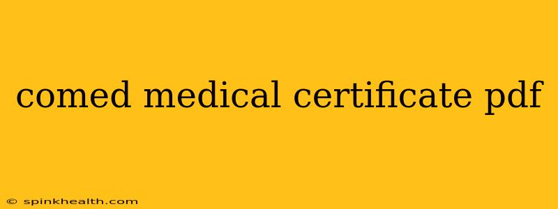 comed medical certificate pdf