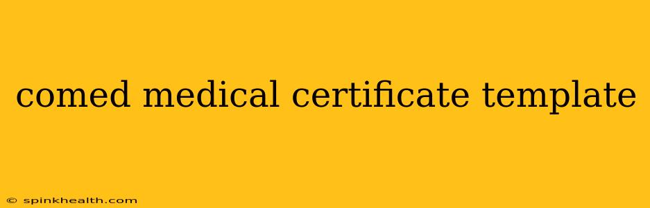 comed medical certificate template