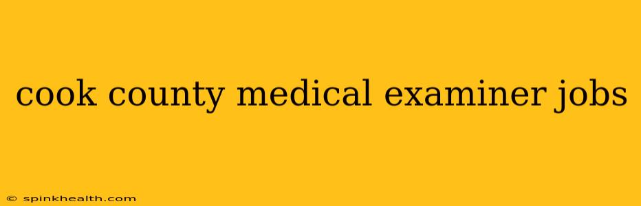 cook county medical examiner jobs