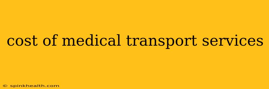 cost of medical transport services