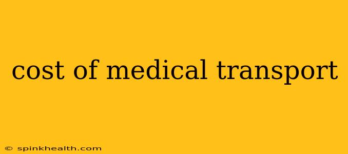 cost of medical transport