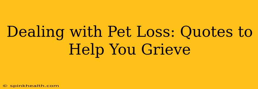 Dealing with Pet Loss: Quotes to Help You Grieve
