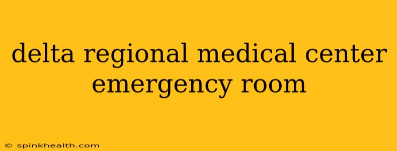 delta regional medical center emergency room
