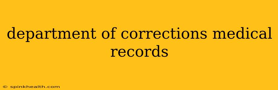 department of corrections medical records
