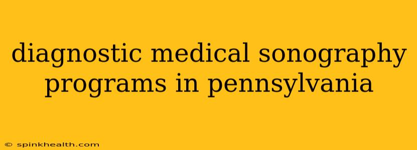 diagnostic medical sonography programs in pennsylvania